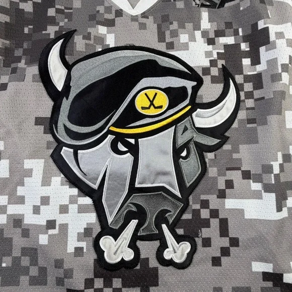 San Antonio Rampage AHL Defunct Military Night Fight Strap Camo Hockey Jersey XL